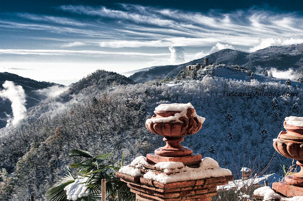 The village of Sorana under snow